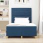 Preview: Bettgestell Blau Stoff 120 x 190 cm Bettgestell Rechteckig