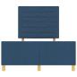 Preview: Bettgestell Blau Stoff 120 x 190 cm Bettgestell Rechteckig