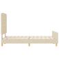 Preview: Bettgestell Creme 120x200 cm Stoff