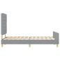 Preview: Bettgestell mit Kopfteil Hellgrau 140 x 190 cm Stoff