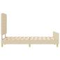 Preview: Creme Bettgestell 140x190 cm Stoff