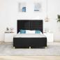 Preview: ARDEBO.de - Schwarzes Stoffbettgestell 160x200 cm