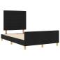 Preview: Schwarzes Stoffbettgestell 160x200 cm
