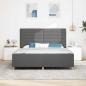 Preview: Bettgestell Dunkelgrau 180x200 cm Stoff