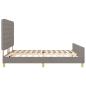 Preview: Bettgestell in Taupe, 180x200 cm, Stoff