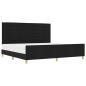 Preview: Schwarzes Stoffbettgestell 200x200 cm