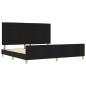 Preview: Schwarzes Stoffbettgestell 200x200 cm