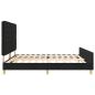 Preview: Schwarzes Stoffbettgestell 200x200 cm