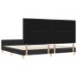 Preview: Schwarzes Stoffbettgestell 200x200 cm