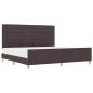 Preview: Bettgestell Dunkelbraun 200x200 cm Stoff