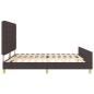 Preview: Bettgestell Dunkelbraun 200x200 cm Stoff