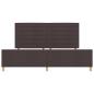 Preview: Bettgestell Dunkelbraun 200x200 cm Stoff
