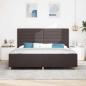 Preview: Bettgestell Dunkelbraun 200x200 cm Stoff