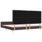 Preview: Bettgestell Dunkelbraun 200x200 cm Stoff