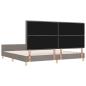 Preview: Bettgestell Taupe 200x200 cm aus Stoff