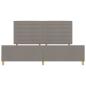 Preview: Bettgestell Taupe 200x200 cm aus Stoff
