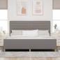 Preview: Bettgestell Taupe 200x200 cm aus Stoff