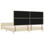 Preview: Creme Stoff Bettgestell 200x200 cm