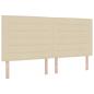Preview: Creme Stoff Bettgestell 200x200 cm