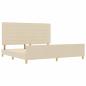 Preview: Creme Stoff Bettgestell 200x200 cm