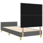Preview: Bettgestell Dunkelgrau 80x200 cm aus Stoff