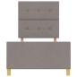 Preview: Bettgestell in Taupe, 90x190 cm, Stoff