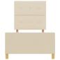 Preview: Bettgestell mit Kopfteil Creme 90 x 190 cm Stoff