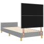 Preview: Bettgestell Hellgrau 90x200 cm Stoff