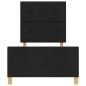 Preview: Schwarzer Stoffbett Rahmen 90x200 cm