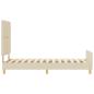 Preview: Creme Bettgestell 90x200 cm Stoff