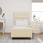 Preview: Creme Bettgestell 90x200 cm Stoff