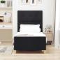 Preview: Bettgestell Schwarz 100x200 cm Stoff