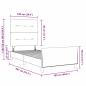 Preview: Bettgestell Blau 100x200 cm Stoff