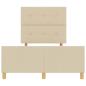 Preview: Bettgestell in Creme, 120x190 cm, aus Stoff