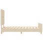 Preview: Bettgestell in Creme, 120x190 cm, aus Stoff