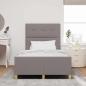 Preview: Bettgestell mit Kopfteil Taupe 120 x 200 cm Stoff