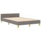Preview: Bettgestell mit Kopfteil Taupe 120 x 200 cm Stoff