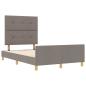 Preview: Bettgestell mit Kopfteil Taupe 120 x 200 cm Stoff