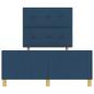Preview: Bettgestell Blau 120x200 cm Stoff