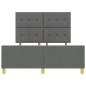Preview: Bettgestell mit Kopfteil Dunkelgrau 140 x 190 cm Stoff