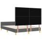 Preview: Bettgestell Dunkelgrau 140x190 cm Stoff