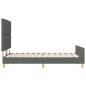 Preview: Bettgestell Dunkelgrau 140x190 cm Stoff