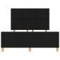 Preview: Bettgestell Schwarz 140x190 cm Stoff