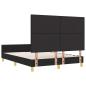 Preview: Bettgestell Schwarz 140x190 cm Stoff