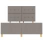 Preview: Bettgestell Taupe 140x190 cm Stoff