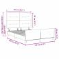 Preview: Bettgestell Schwarz 140x200 cm Stoff