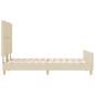 Preview: Bettgestell Creme 140x200 cm aus Stoff