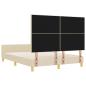 Preview: Bettgestell mit Kopfteil Creme 140 x 200 cm Stoff
