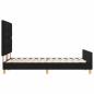 Preview: Bettgestell Schwarz 160x200 cm Stoff