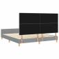 Preview: Bettgestell mit Kopfteil Hellgrau 180 x 200 cm Stoff